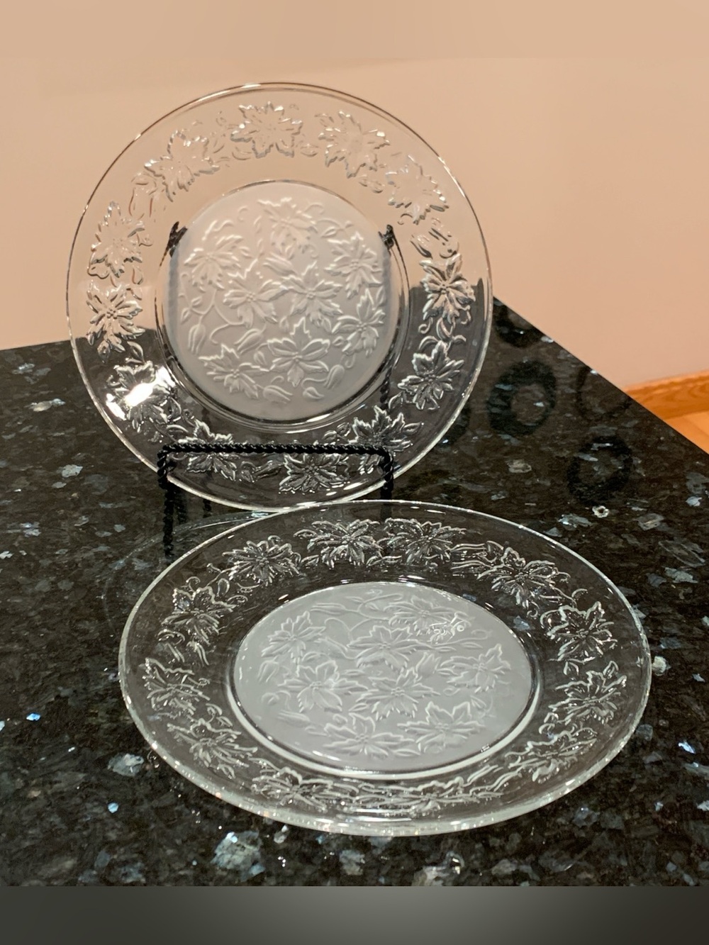 Vintage Princess House Fantasia #511 Crystal 10” Dinner Plates Set of 2